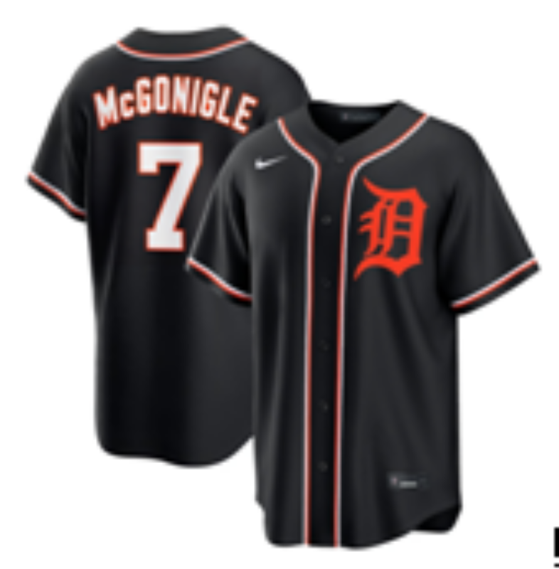 Men Detroit Tigers #7 McGonigle black Nike 2026 MLB Jersey 05280027
